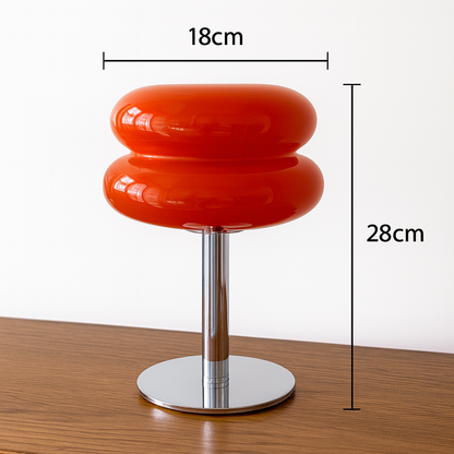 Macaron Glas Tischlampe – Trikromatische Dimm-Atmosphärenlampe für Wohnzimmer, Schlafzimmer & Nachttisch | Sanftes Licht & Augenschutz