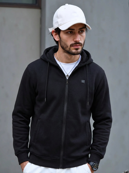 Beheizbarer Zip-Pullover mit 3 Heizstufen – USB-Wärmepullover für Damen & Herren