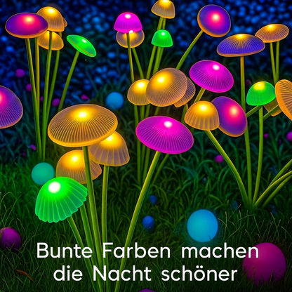 Solar Quallen Gartenlichter – 6-LED Pilz Bodenstecker mit 600 mAh Akku, atmosphärische Außenbeleuchtung für Garten & Rasen