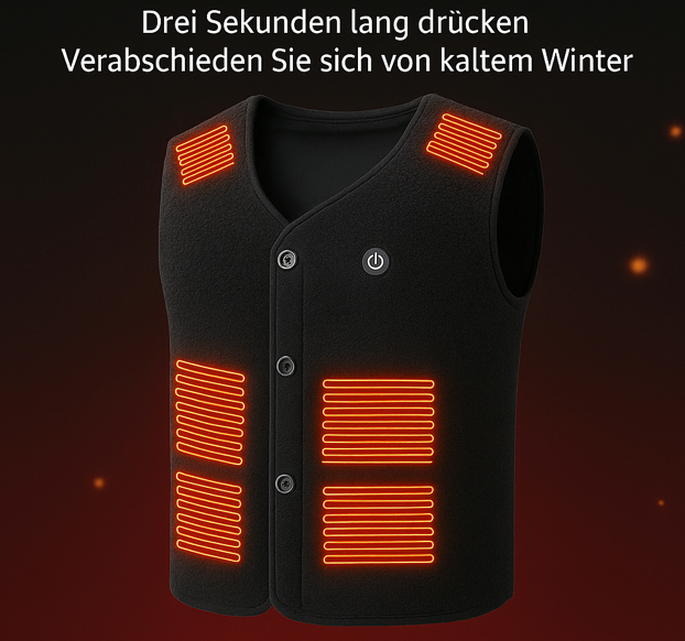Beheizbare Damen-Weste mit 3 Heizstufen – USB Heizweste für Outdoor & Alltag