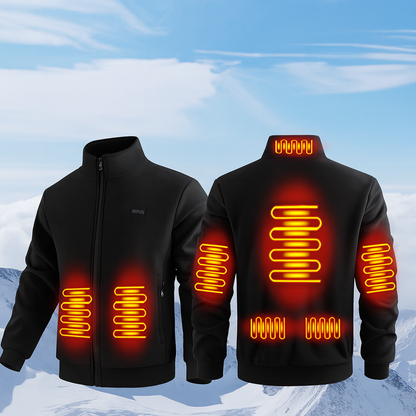 Beheizte Fleece Jacke mit 8 Zonen-Heizung – Unisex Winterjacke mit Windschutz