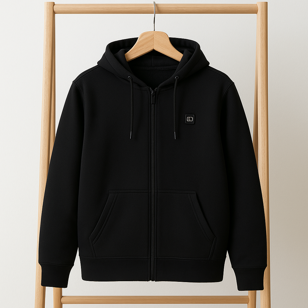 Beheizbarer Zip-Pullover mit 3 Heizstufen – USB-Wärmepullover für Damen & Herren