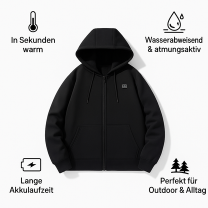 Beheizbarer Zip-Pullover mit 3 Heizstufen – USB-Wärmepullover für Damen & Herren