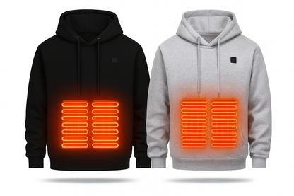 Beheizbarer Pullover mit 3 Heizstufen – USB-Wärmehoodie für Damen & Herren