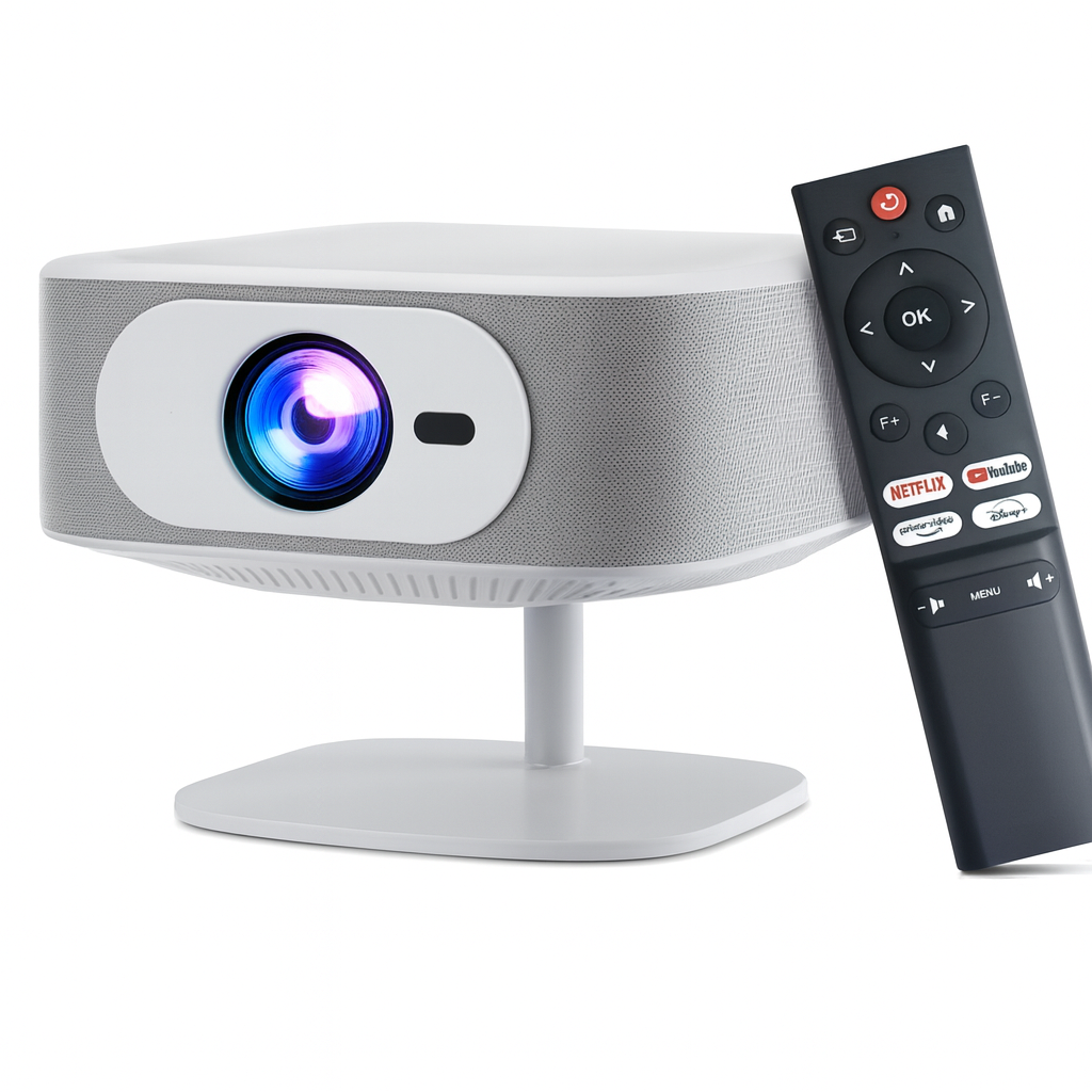 VisionGo - Premium Smart Beamer – Android 13, 1080P, WiFi 6, BT 5.2, 12000 Lumen