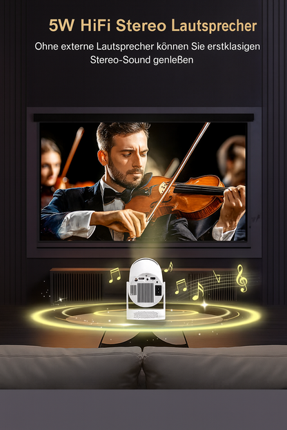 LumiBeam One - Einsteiger Modell - Smart HD Projektor mit Android 11, 720p Auflösung & WLAN