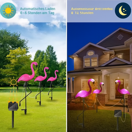 Solar Flamingo Light – Rosa LED-Gartenfigur mit Auto-On/Off