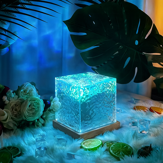 Kristall RGB Tischlampe – 16-Farb-LED Stimmungslicht mit Fernbedienung & 3D-Lichteffekt