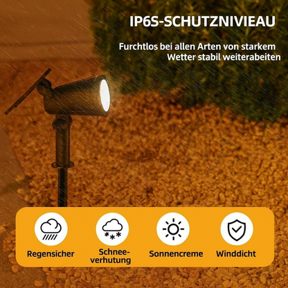 9-LED Solarstrahler - Aussenstrahler mit IP65 Schutz