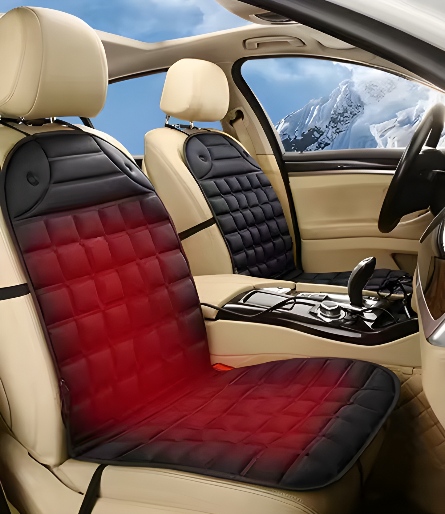 Auto Sitzheizung 12 V – Beheiztes Sitzkissen mit zwei Heizstufen für den Winter